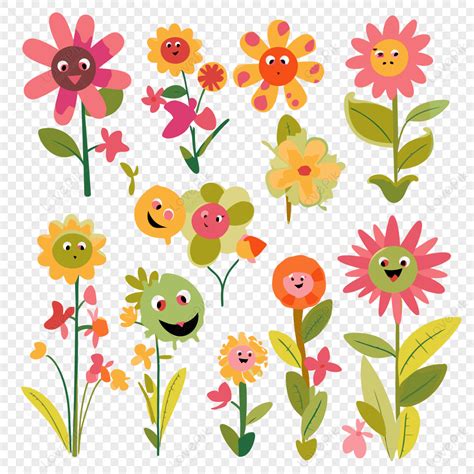 cartoonhd flora & ulysses|100 Cartoon Flowers Vector .